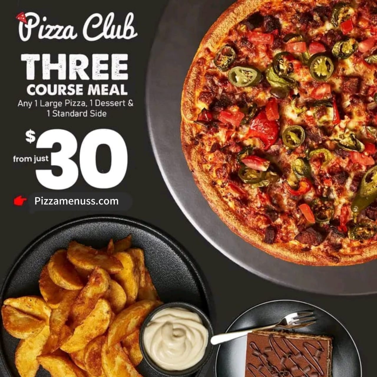 3 Course Meal Deal - Pizza Menuss