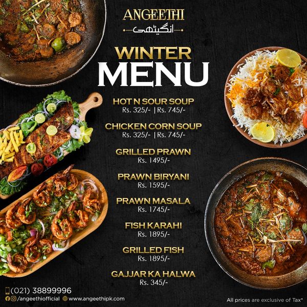 Angeethi Menu